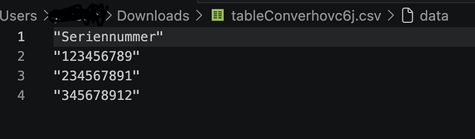 CSV-Content